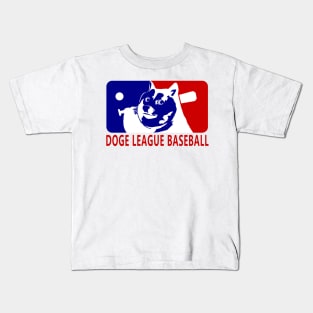 Doge League Baseball Logo Kids T-Shirt